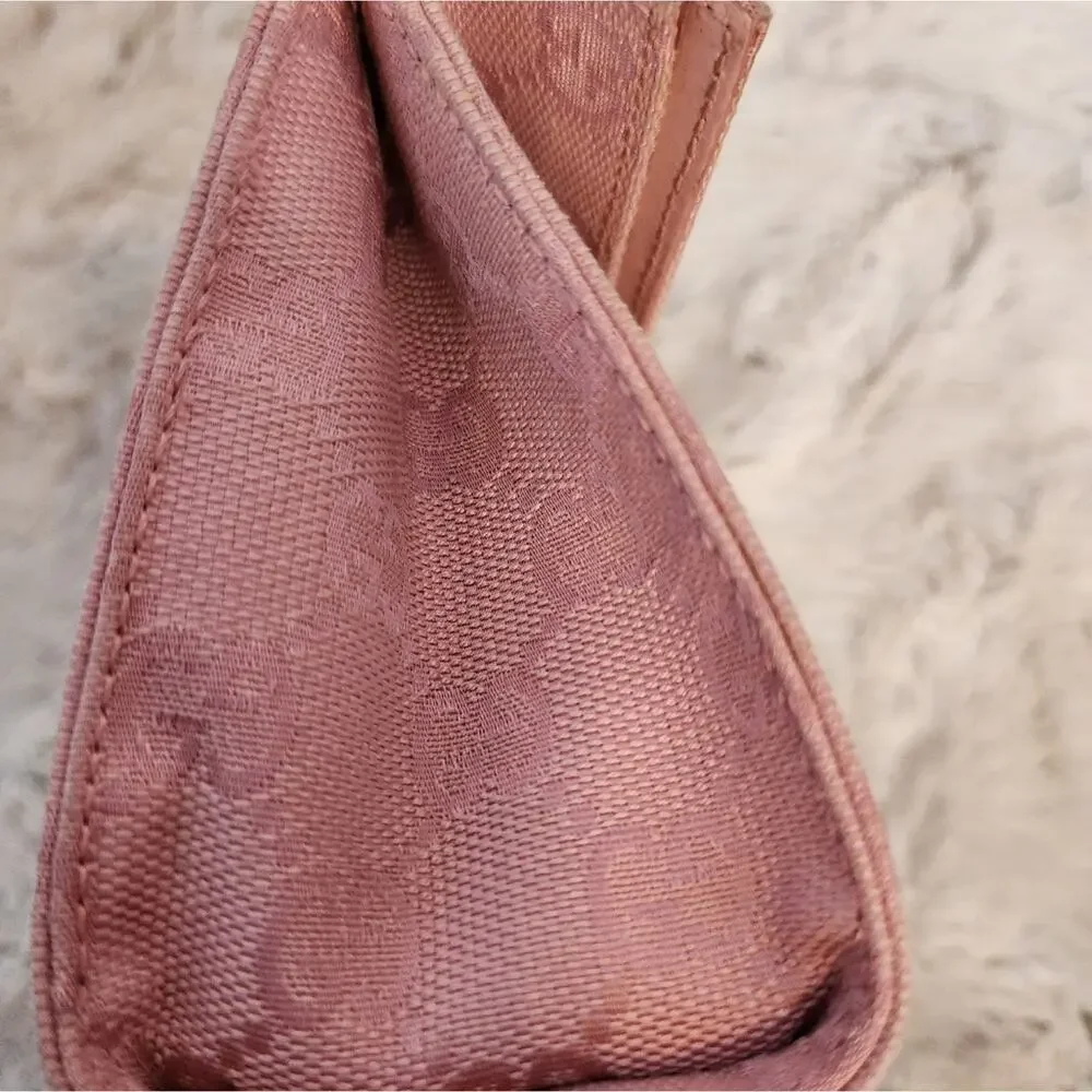 GUCCI GG CANVAS VANITY PINK COSMETIC POUCH